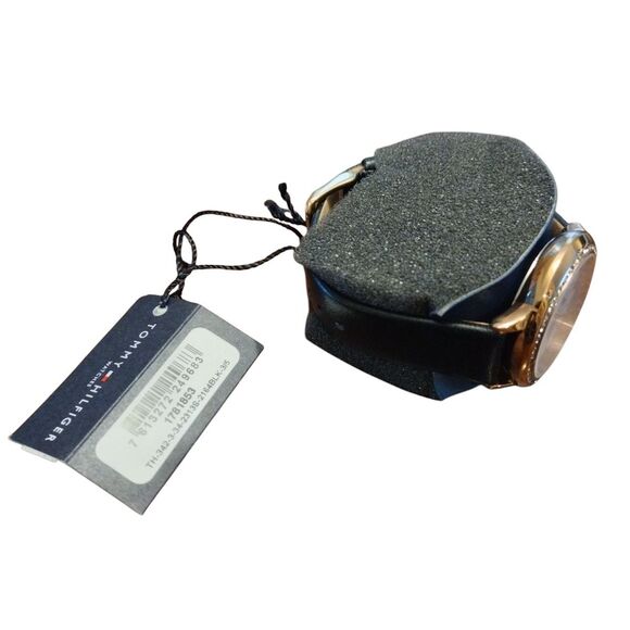 Tommy Hilfiger Rose Gold Bezel Watch 1781853 Leather Band 2016 NEW BATTERY NIB - Picture 13 of 16